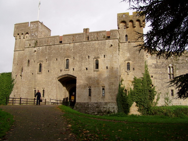 We drove through the Forest of Dean and also down through the eastern side of Wales on our trip.  Near the border is Caldicot Castle which we also visited briefly.  This photo shows the main entrance.