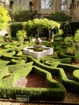 Sudeley has a lovely knot garden, as shown here.  The fountain in the middle is mosaic tiled and this gave it a very middle-eastern feel.