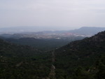 A view of the valley and this also shows part of the road leading up to the viewpoint.