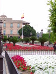 Not far from the cathedral was this small park with stunning flowers.  It seemed a nice city very laidback, but there were an inordinate amount of shoe shops.