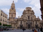 This is a front view of Murcia cathedral...