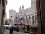 Our first view of the impressive 'Popes Palace' in the centre of Avignon.  We had a lovely breakfast at a cafe just around the corner of this photo, yum!