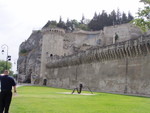 Avignon city centre is surrounded by extremely well preserved citadel walls as you can see here, one small section near the Pont De Avignon.  We went up in the turret to a brilliant viwing platform where we got the next couple of photos...