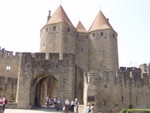 This photo is of the main entrance to Carcassonne.