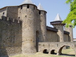 We visited the amazing city of Carcassonne that has at it's heart a medieval fortified citadel once housing the town.  It was restored in the 1840s to what you can see today - a true fairytale sight to behold!  This photo shows the Chateau which forms part of the walls as well.