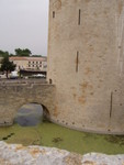 Constance Tower even has a moat... and a nice view from the top!  It was used as a prison for protestants for quite a few decades when France was hoping everyone would be a good catholic.