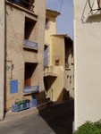 We booked a week in a wee village called Peret, in the middle of rural south of France.  This was our home for the week on 'Rue Paul Valery' - the thin sliver of a yellow house in the middle of the photo!  