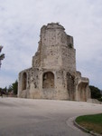 We hiked up to the nearest hill we could find, to see the Tour Magne ruins.  It was very hot so by the time we go to the top of the hill, a big flight of stairs was too much just for a view over Nimes!!!  Phew...