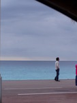 Also along the seafront at Nice, despite a dull cloudy day the sea was a lovely aqua blue.