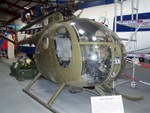 Hughes YOH-6A 'Cayuse', better know as the 'Loach', after 'LOH' for Light Observation Helicopter. This one also saw action in Vietnam.