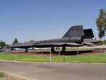 This plane was our favorite, a Lockheed SR-71 Blackbird. It was flown at up to 80,000 feet and at speeds of over 2,350 mph. An impressive plane!