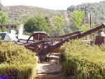 This is a photo of an old sluice gun used for mining gold.