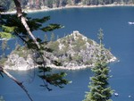 In the middle of Emerald Bay, Lake Tahoe, there is an island. Spot the castle if you can...!