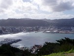 Directly to the right of the previous photo is the waterfront area and downtown Wellington. The large building near the middle, to the left of the marina is “Te Papa” a very flash museum that was only opened a few years ago. They have some interesting exhibits at times. Admission is free except if you want to see special exhibits they have on...