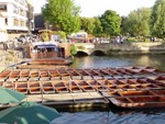 The quintessential Cambridge photo - Punts on the River Cam!  It was a lovely evening so lots of people were out including us for a walk around Cambridge City.