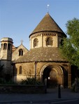 This building is a church - one of the many in the centre of Cambridge - unsurprisingly it goes by the title 'The Round Church'.  Can't think why??