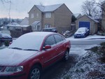 Snow on the car this week, end of Feb 05.