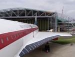 The exterior of the Concorde and behind it a new hangar for aircraft displays, they have so many planes they could do with even more than that!