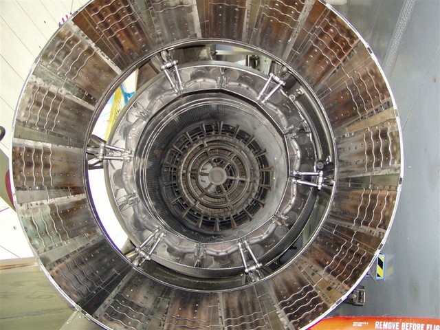 The rear of a jet engine.  More intricate than one would have thought!