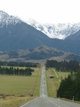 One of the few long straight pieces of road in NZ!