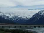 River valley and the bridge leading to Arthurs Pass settlement.