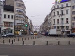 This is a photo of Place Stephanie a few hundred yards from our hotel.  In the middle of the photo you can see one of Brussels' trams.