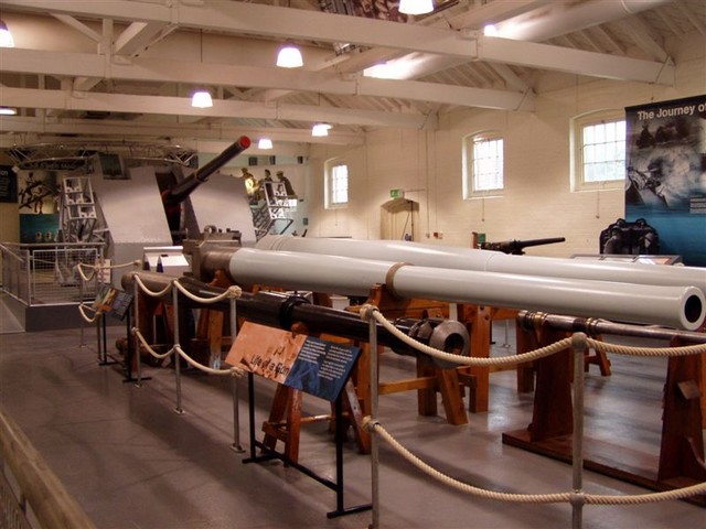 Other monster-sized gun barrels in the gun room...