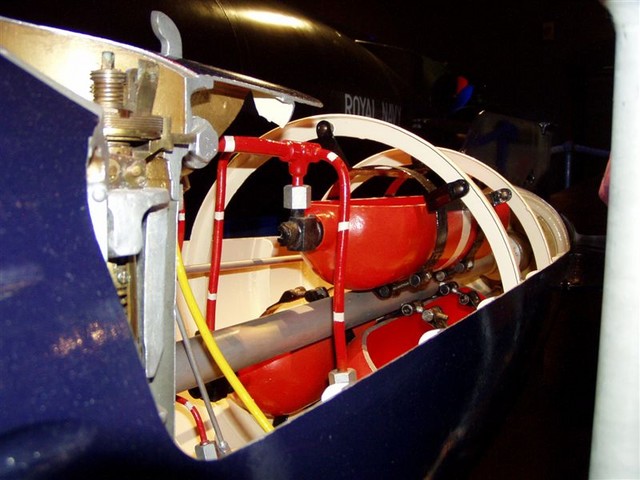 This display is in the Torpedo room and shows the innards of a WW2 torpedo so you could see how they worked.  Chekc out the next picture for the battery power requirements!  And you thought they were that big just so they look more scary, huh?!  