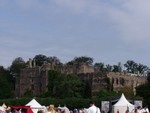 A view of the castle from the festival grounds nearby.