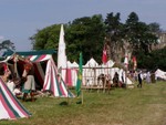 These tents were near the battle field and sported most of the weapons you see in the above photos of the battle.