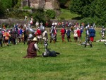 They also staged a mock battle at the Joust festival.  They had a running commentary telling you about how warfare was conducted back then, including how battles began with insults being traded!