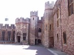 This is the inner courtyard of the castle.  