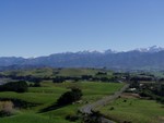 This picture shows the countryside south of Kaikoura township.