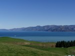 Southern view from Kaikoura lookout overlooking South Bay.