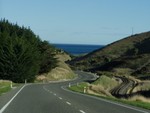 This stretch of SH1 is where you get the first glimpse of the sea after leaving Blenheim.