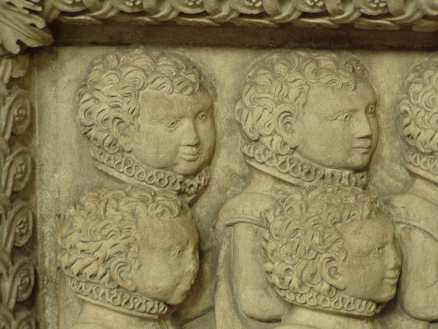 Burford - here is a little carving detail from the church at Burford, if you look closely the faces are all different!