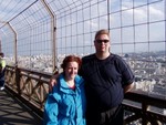 Here we are on the middle level of the tower.  The sun finally came out!