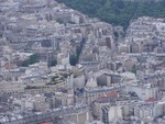 Paris city view from the top (4), this shows the odd street layout and the equally odd-shaped buildings as a result.