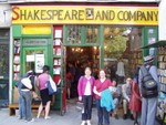 Here is Karen and Fiona outside Shakespear's bookshop.  Some of the books had obviously been there since he owned it but they had new books too.