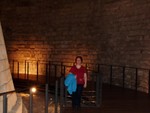 Here is Karen in the basement of the Louvre.  As you can see it was quite dimly lit down there but very interesting to see the building supports and think 