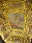 This photo of one of the ceilings in the Louvre gives away the fact it used to be a palace.  Some of them were quite boring but some are a work of art like this one.