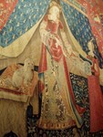 Here is Karen's favourite exhibit from this Museum, the Lady and the Unicorn Tapestries.  They were extremely beautiful and worth going to see if you like textile art.  A few photos follow showing a couple of them.  