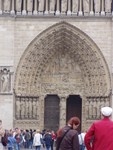 The front door of the Notre Dame.  All carved stone and a veritable work of art itself.