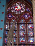 Stained glass window at Notre Dame, so intricate, so many, so little time!!  