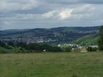 This is a view of Stroud suburbia from Minchinhampton Common