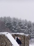 Here's Rod throwing a modestly sized snowball in the general direction of me and the camera... of course he knows better than to aim one!!